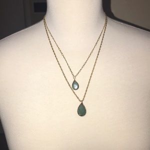 💰3/$19💰beautiful green stone drop necklace 🦋🎭